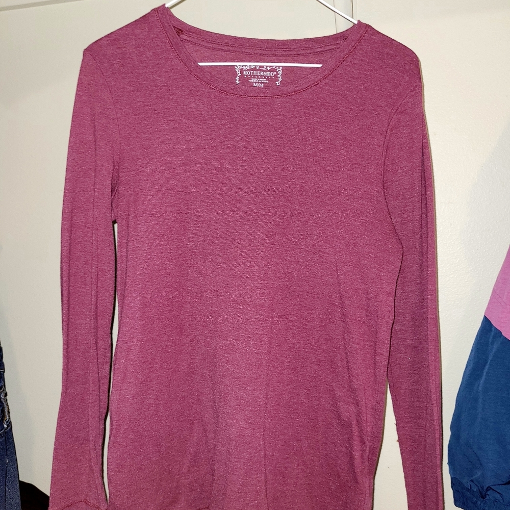 Motherhood long sleeve. Maroon. Size Medium